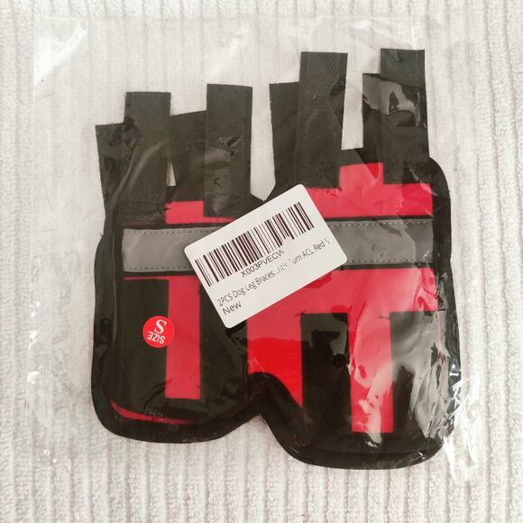 2 PC Dog Knee Brace For Torn ACL,Rear Leg Knee Support Size -Small - Picture 4 of 11